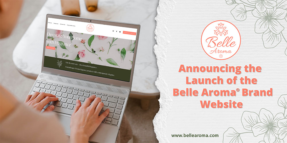 Graphic of Fragrance and aromatherapy company AERON Lifestyle Technology, Inc. has announced the launch of its Belle Aroma® brand wholesale website.