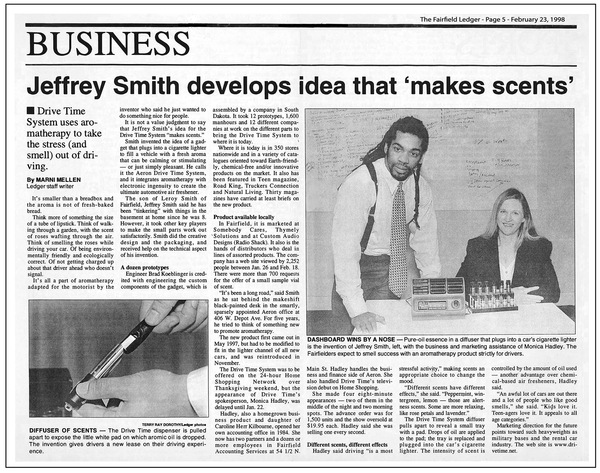 Jeffrey Smith Develops Idea that ‘Makes Scents’